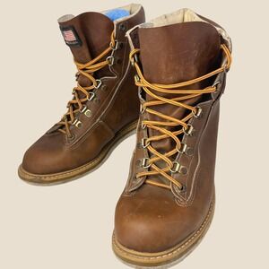 Vintage Weinbrenner Wading‎ Boots Men 9 EEE Gary Borger Studded Felt Fly Fishing